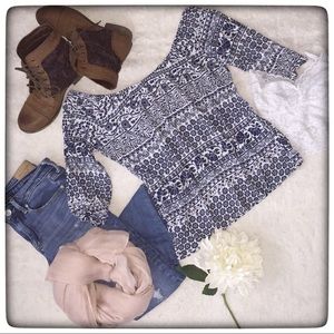 Francesca’s off shoulder top